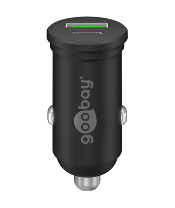 Goobay 61739 Dual-USB Car Fast Charger USB-C PD, 45 W