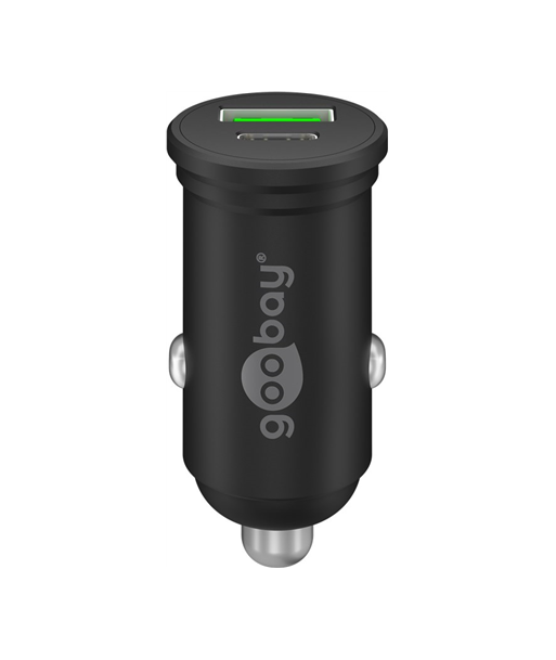 Goobay 61739 Dual-USB Car Fast Charger USB-C PD, 45 W