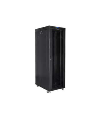 Lanberg, Rack cabinet 19" free-standing 42U/800x1000 (flat pack) with glass door, LCD, FF01-8042-12BL, Black