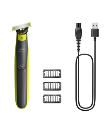 Бритва Philips, QP2724/23 OneBlade, Operating time (max) 45 min, Wet & Dry, NiMH, Black/Lime