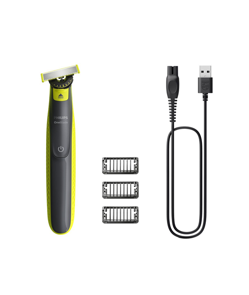 Philips Shaver, QP2724/23 OneBlade, Operating time (max) 45 min, Wet & Dry, NiMH, Black/Lime