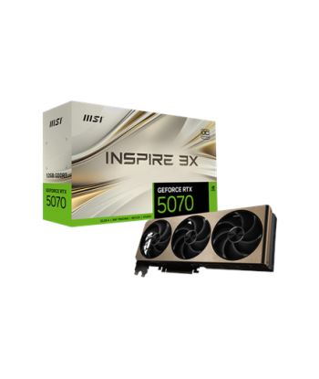 MSI GeForce RTX 5070 12G INSPIRE 3X OC, NVIDIA, 12 GB, GeForce RTX 5070, GDDR7, HDMI ports quantity 1, PCI Express Gen 5