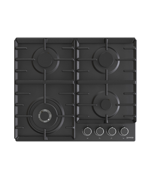 Gorenje, GW642AB, Gas, Number of burners/cooking zones 4, Rotary knobs, Black