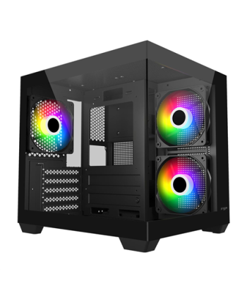 Fortron Case, S140-BA, Black, Mini-ITX, uATX(M-ATX), Power supply included No
