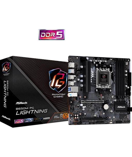 Mainboard ASROCK AMD B650 SAM5 Micro-ATX Memory DDR5 Memory slots 4 1xPCI-Express 3.0 16x 1xPCI-Express 4.0 16x 3xM.2 1xHDMI Mainboard ASROCK AMD B650 SAM5 Micro-ATX Memory DDR5 Memory slots 4 1xPCI-Express 3.0 16x 1xPCI-Express 4.0 16x 3xM.2 1xHDMI