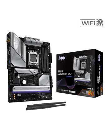 Mainboard ASROCK AMD B850 SAM5 ATX Memory DDR5 Memory slots 4 2xPCI-Express 4.0 16x 1xPCI-Express 5.0 16x 1xM.2 1xHDMI