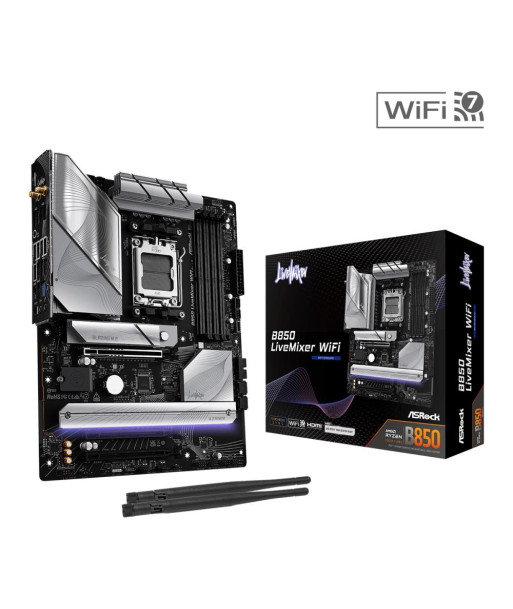 Mainboard ASROCK AMD B850 SAM5 ATX Memory DDR5 Memory slots 4 2xPCI-Express 4.0 16x 1xPCI-Express 5.0 16x 1xM.2 1xHDMI Mainboard ASROCK AMD B850 SAM5 ATX Memory DDR5 Memory slots 4 2xPCI-Express 4.0 16x 1xPCI-Express 5.0 16x 1xM.2 1xHDMI