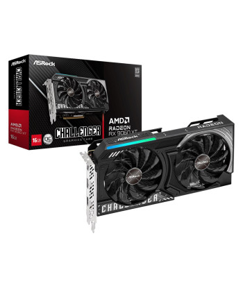 Graphics Card ASROCK AMD Radeon RX 9060 XT 16 GB GDDR6 128 bit PCIE 5.0 16x Dual Slot Fansink RX9060XTCL16GO