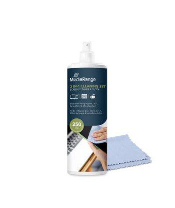 CLEANING LIQUID SCREEN 250ML/WITH CLOTH MR721 MEDIARANGE