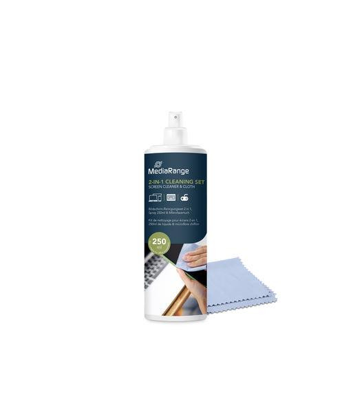 CLEANING LIQUID SCREEN 250ML/WITH CLOTH MR721 MEDIARANGE