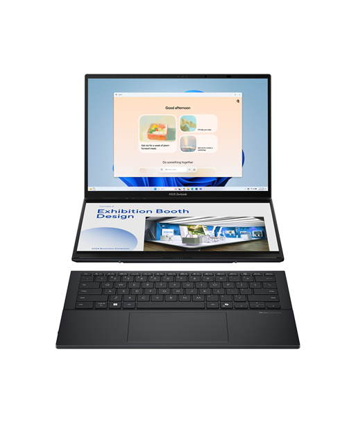 Asus Zenbook Duo UX8406CA-PZ009W, Basalt Gray, 14", OLED, Touchscreen, 3K, 2880 x 1800 pixels, Glossy, Intel Core Ultra 9