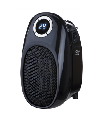 Обогреватель Adler, Thermofan - Easy, AD 7726, Ceramic, 400 W, Number of power levels 2, Suitable for rooms up to 32 m², Black