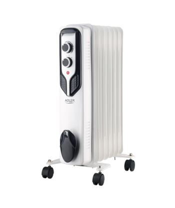 Масляный радиатор Adler, Oil-Filled Radiator, AD 7815, 1500 W, Number of power levels 3, White