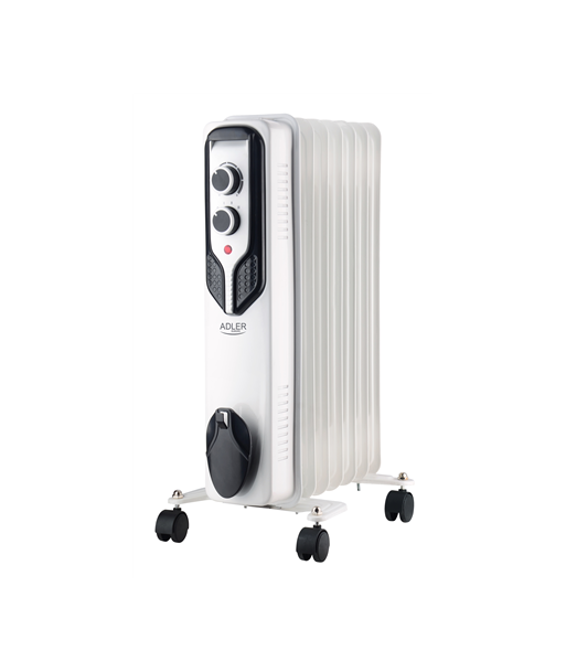 Масляный радиатор Adler, Oil-Filled Radiator, AD 7815, 1500 W, Number of power levels 3, White