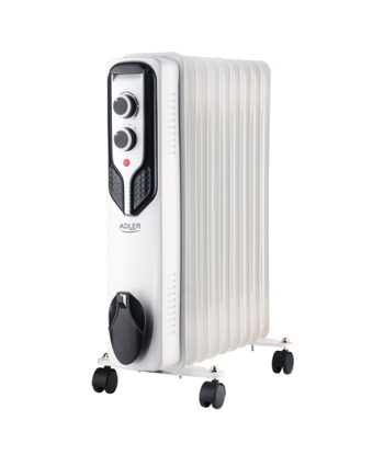 Масляный радиатор Adler, Oil-Filled Radiator, AD 7816, 2000 W, Number of power levels 3, White