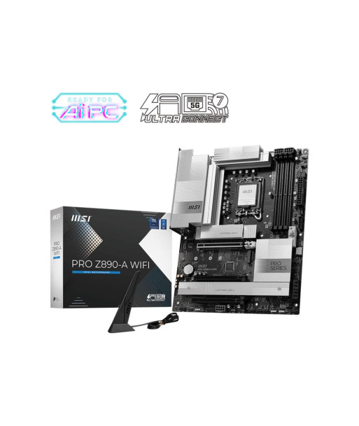 Mainboard MSI Intel Z890 LGA1851 ATX Memory DDR5 Memory slots 4 PROZ890-AWIFI Mainboard MSI Intel Z890 LGA1851 ATX Memory DDR5 Memory slots 4 PROZ890-AWIFI