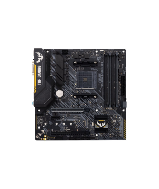 Asus, TUF GAMING B450M-PLUS II, Processor family AMD, Processor socket AM4, DDR4, Memory slots 4, Number of SATA connectors 6 Asus, TUF GAMING B450M-PLUS II, Processor family AMD, Processor socket AM4, DDR4, Memory slots 4, Number of SATA connectors 6