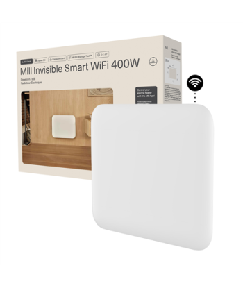 Mill Invisible Smart WiFi Heater, PA400WIFI4, Panel Heater, 400 W, Suitable for rooms up to 4-6 m², White, IPX4