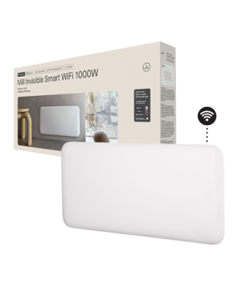Mill Invisible Smart WiFi Heater, PA1000WIFI4, Panel Heater, 1000 W, Suitable for rooms up to 12-16 m², White, IPX4