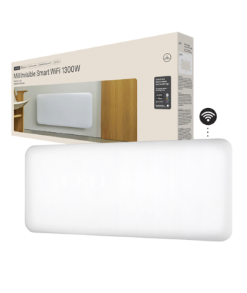 Mill Invisible Smart WiFi Heater, PA1300WIFI4, Panel Heater, 1300 W, Suitable for rooms up to 15-19 m², White, IPX4