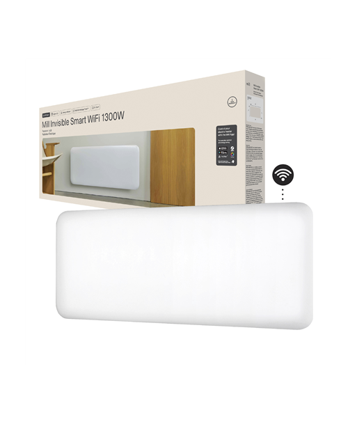 Mill Invisible Smart WiFi Heater, PA1300WIFI4, Panel Heater, 1300 W, Suitable for rooms up to 15-19 m², White, IPX4 Mill Invisible Smart WiFi Heater, PA1300WIFI4, Panel Heater, 1300 W, Suitable for rooms up to 15-19 m², White, IPX4