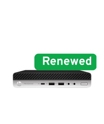 HP, RENEW Grade B, ProDesk 600 G5 Desktop Mini PC, Intel Core i3-9300T, 8 GB, 256 GB SSD, Intel UHD Graphics 630, Windows 11