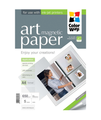 Fotopaber ColorWay ART Matte Magnetic White A4 A4 650 g/m²