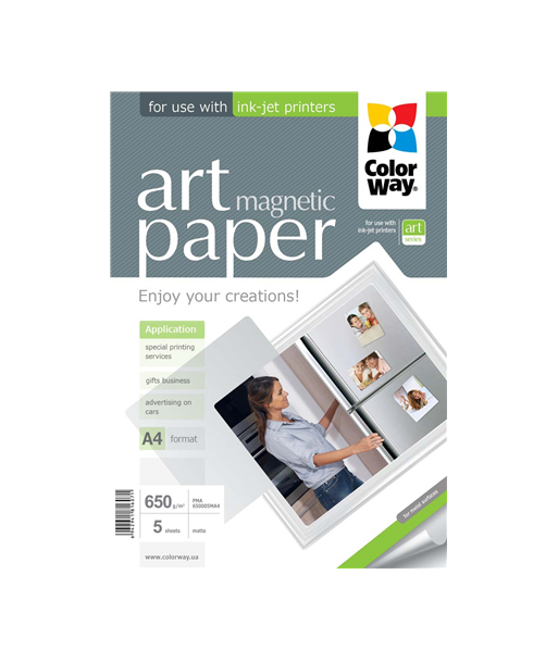 ColorWay ART Matte Magnetic Photo Paper White A4 A4 650 g/m² ColorWay ART Matte Magnetic Photo Paper White A4 A4 650 g/m²
