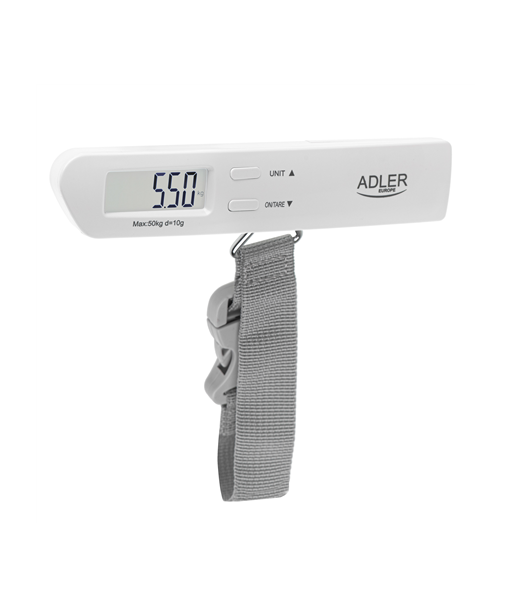 Adler, Travel Luggage Scale, AD 8191, Maximum weight (capacity) 50 kg, Low Battery Indicator, Measurement Range: From 50g to