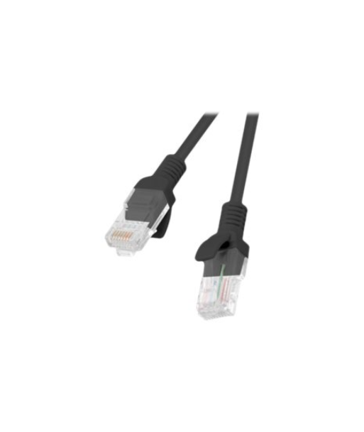 Lanberg Patchcord CAT.5E UTP 0.25M black fluke passed
