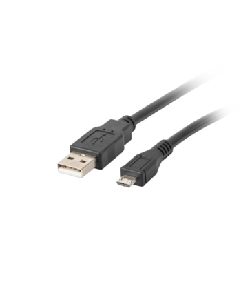Lanberg USB Micro (M) to USB-A (M) 2.0 Cable | CA-USBM-10CC-0018-BK