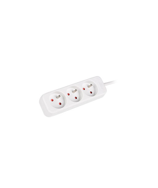 Lanberg Cable Power Strip 3M 3X French Outlets Quality-Grade Copper | PS0-03E-0300-W Lanberg Cable Power Strip 3M 3X French Outlets Quality-Grade Copper | PS0-03E-0300-W