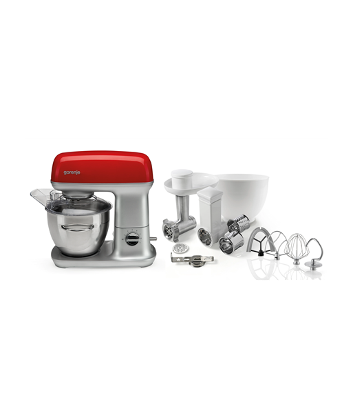 ?Gorenje Kitchen machine MMC1000RLR	 Number of speeds 7 1000 W Bowl capacity 4.5 L Stainless Steel/Red