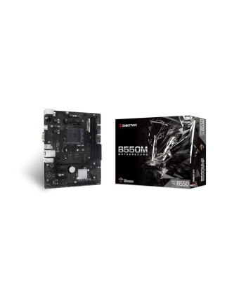 Mainboard BIOSTAR AMD B550 SAM4 Micro-ATX Memory DDR4 Memory slots 2 2xPCI-Express 3.0 1x 1xPCI-Express 3.0 16x 1xPCI-Express