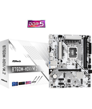 Mainboard ASROCK Intel B760 Express LGA1700 Micro-ATX Memory DDR5 Memory slots 2 2xPCI-Express 3.0 1x 1xPCI-Express 4.0 16x