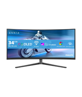 Philips 34M2C6500/00 Evnia 6000, 34", LED, WQHD, 21:9, 175 Hz, 0.03 ms, 3440 x 1440 pixels, HDMI ports quantity 2