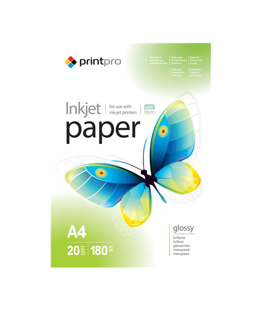 Фото-бумага ColorWay PrintPro Glossy, 180g/m, A4, 20pcs. Фото-бумага ColorWay PrintPro Glossy, 180g/m, A4, 20pcs.