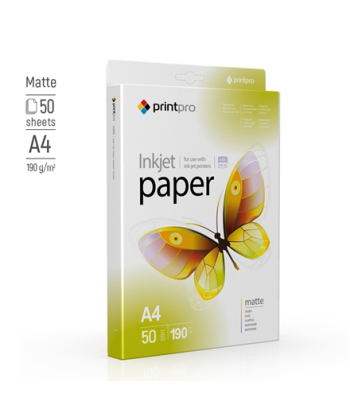 ColorWay PrintPro Matte Photo Paper, 190g/m, A4, 50pcs.