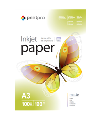 Fotopaber ColorWay PrintPro Matte, 190g/m, A3, 100pcs.