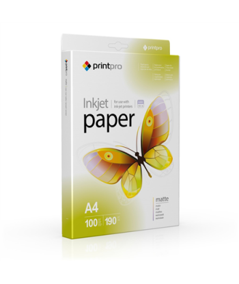 Fotopaber ColorWay PrintPro Matte, 190g/m, A4, 100pcs.