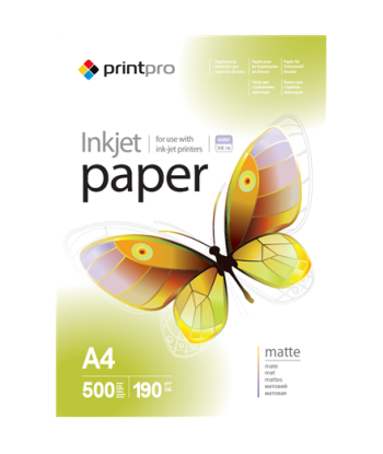Fotopaber ColorWay PrintPro Matte, 190g/m, A4, 500pcs.