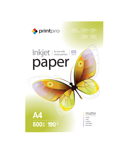 Fotopaber ColorWay PrintPro Matte, 190g/m, A4, 500pcs. Fotopaber ColorWay PrintPro Matte, 190g/m, A4, 500pcs.