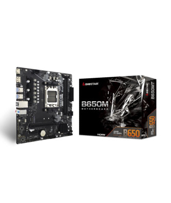 Mainboard BIOSTAR AMD B650 SAM5 Micro-ATX Memory DDR5 Memory slots 2 1xPCI-Express 3.0 1x 1xPCI-Express 4.0 16x 1xM.2 1xHDMI