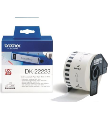 Brother, DK-22223 Continuous Length Paper Label, White, DK, 50mm, 30.48 m