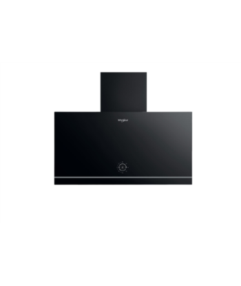 Whirlpool Hood, WHVA 62F LM K, Wall mounted, Energy efficiency class A, Width 59.8 cm, 485 m³/h, Mechanical, LED, Black