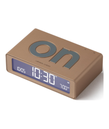 Lexon Flip Mini Dual-Sided Alarm Clock soft gold LR158D1 | LEXON