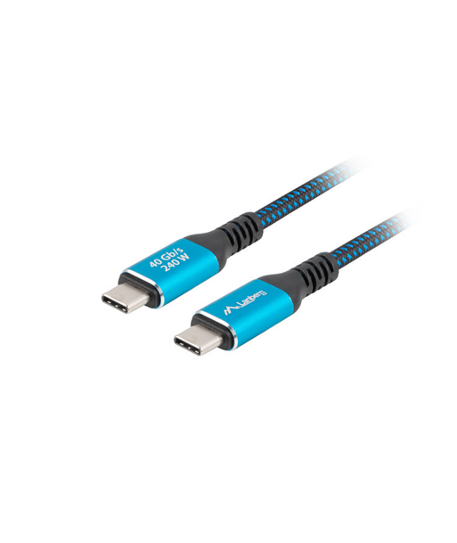 Lanberg USB-C M/M 4.0 CABLE 240W 8K 60HZ | CA-CMCM-44CU-0005-BK Lanberg USB-C M/M 4.0 CABLE 240W 8K 60HZ | CA-CMCM-44CU-0005-BK