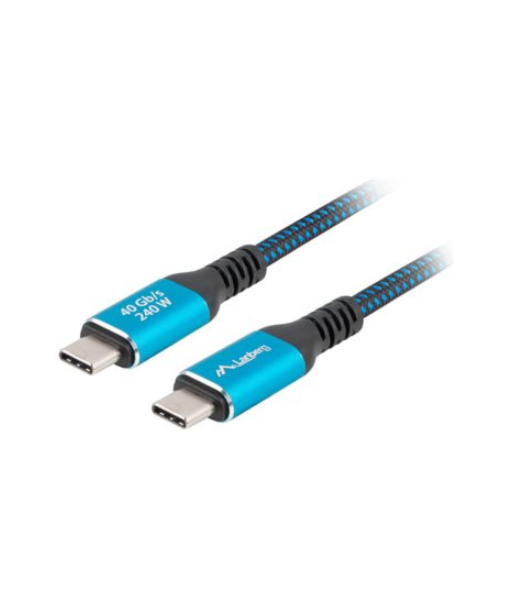 Lanberg USB-C M/M 4.0 CABLE 240W 8K 60HZ | CA-CMCM-45CU-0015-BK Lanberg USB-C M/M 4.0 CABLE 240W 8K 60HZ | CA-CMCM-45CU-0015-BK