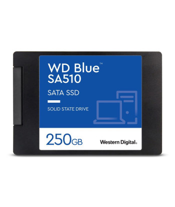 SSD WESTERN DIGITAL Blue SA510 250GB SATA 3.0 Write speed 440 MBytes/sec Read speed 555 MBytes/sec 2,5" TBW 100 TB MTBF
