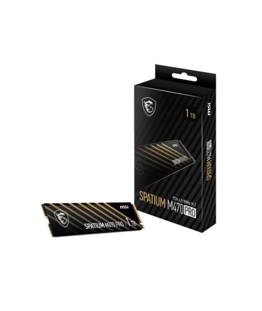 SSD MSI SPATIUM M470 PRO 1TB M.2 PCIe Gen4 NVMe 3D NAND Write speed 4500 MBytes/sec Read speed 6000 MBytes/sec 2.15mm TBW 320 SSD MSI SPATIUM M470 PRO 1TB M.2 PCIe Gen4 NVMe 3D NAND Write speed 4500 MBytes/sec Read speed 6000 MBytes/sec 2.15mm TBW 320